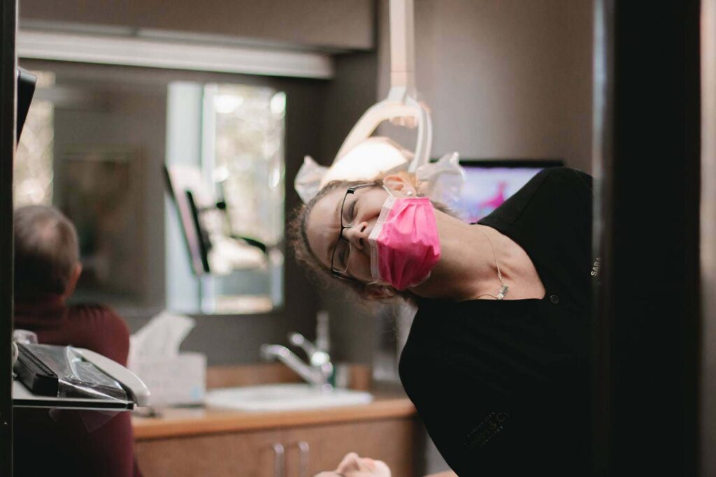 Staff from Kansas City Smiles and Co. providing free dental care for children at the Give Kids a Smile® event.